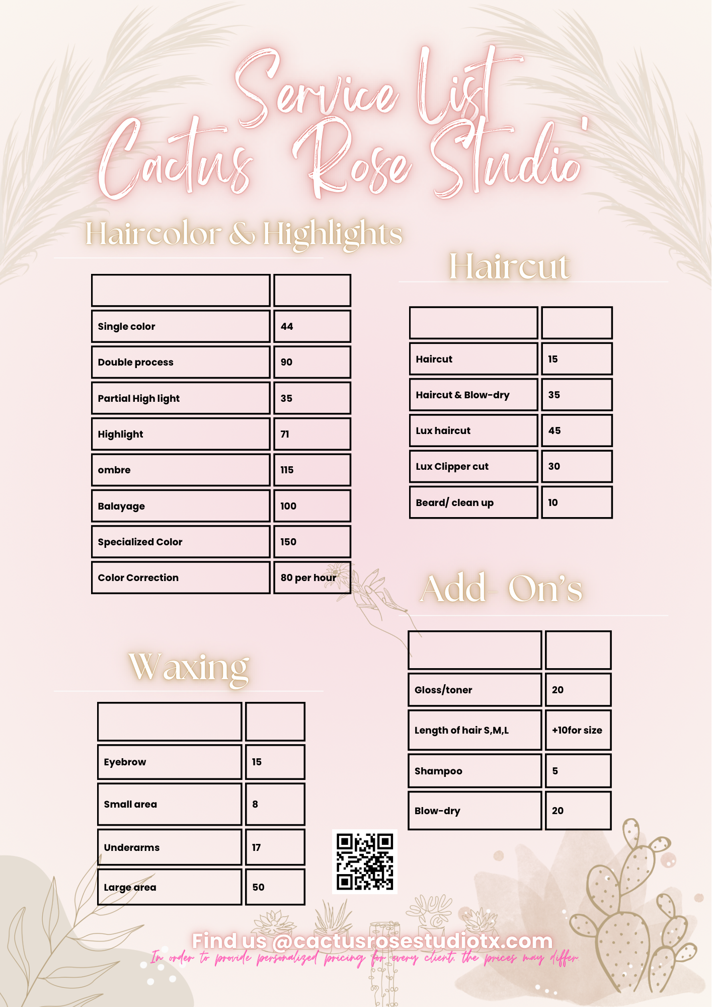 The Fanicure – Cactus Rose Salon & Spa